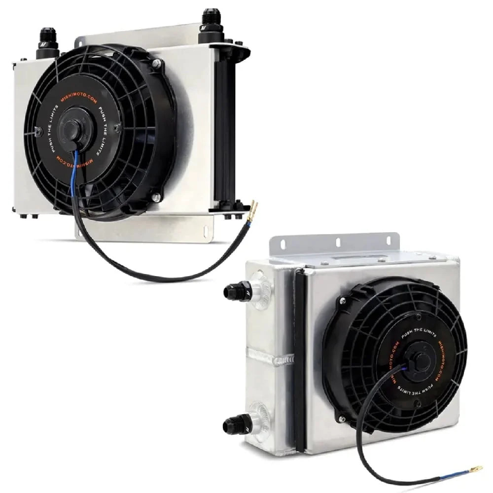 Mishimoto HD Universal Oil Cooler With 8" Electric Fan 23 Row Strutted Tube Style
