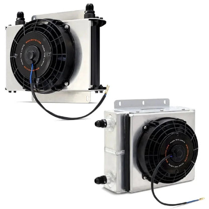 Mishimoto HD Universal Oil Cooler With 8" Electric Fan 23 Row Strutted Tube Style